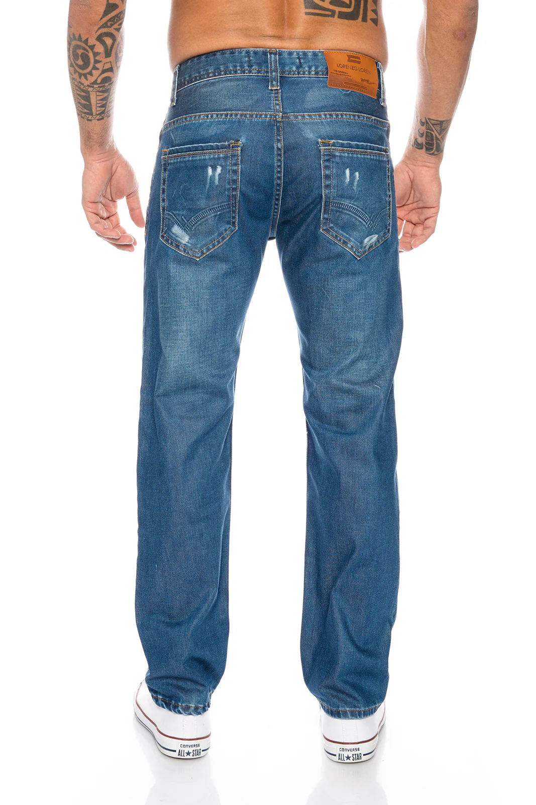 Lorenzo Loren Herren Jeans Comfort Fit Blau LL-318 - Image 3