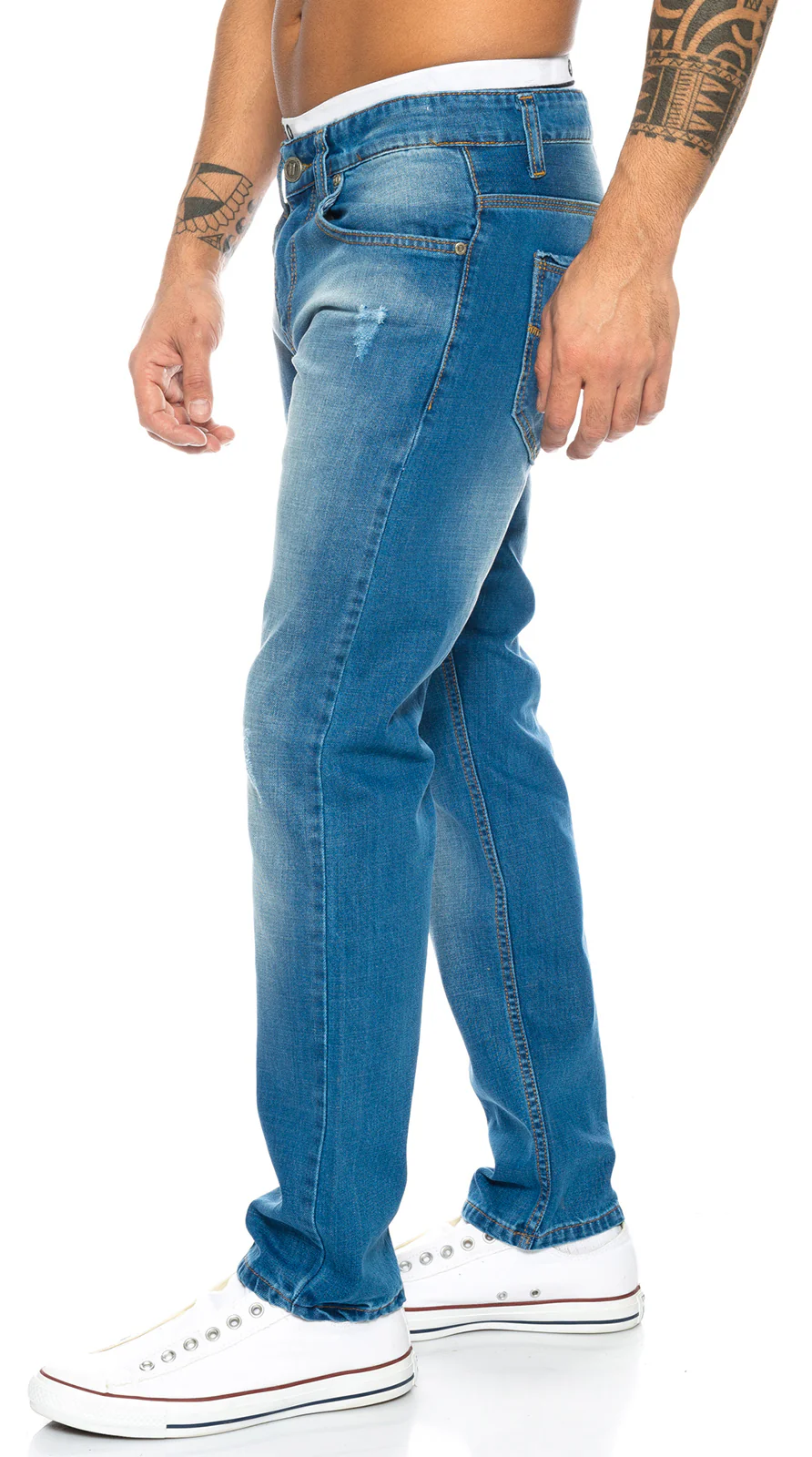 Lorenzo Loren Herren Jeans Comfort Fit Blau LL-394 - Image 2