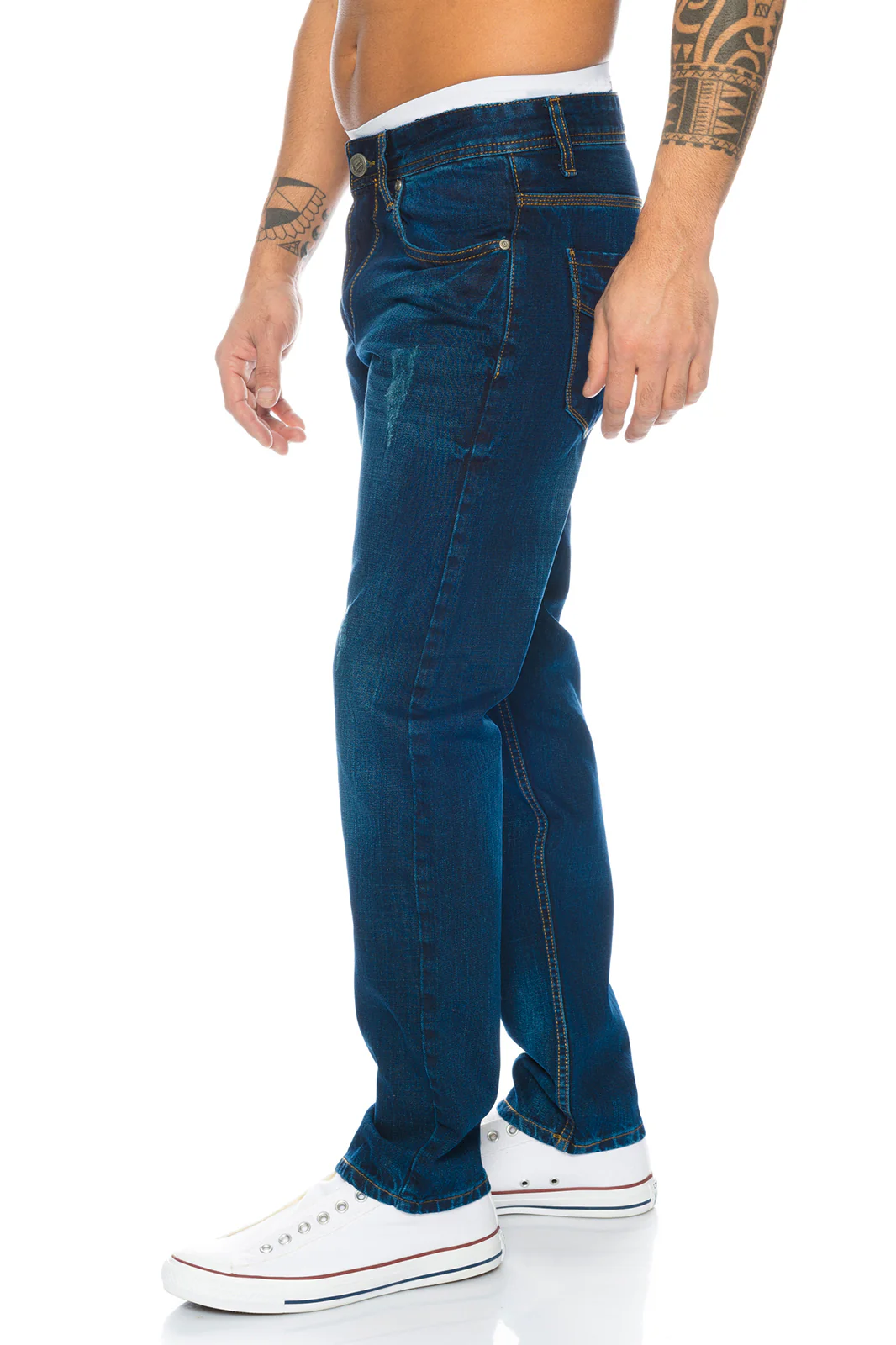 Lorenzo Loren Herren Jeans Comfort Fit Dunkelblau LL-313 - Image 2