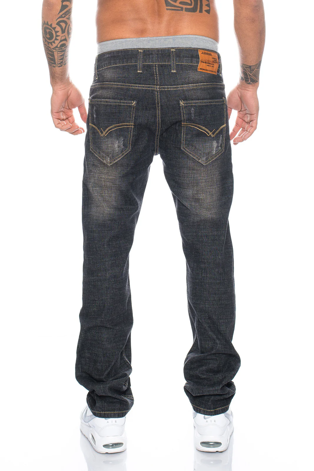 Lorenzo Loren Herren Jeans Comfort Fit Dunkelgrau LL-301 - Image 3