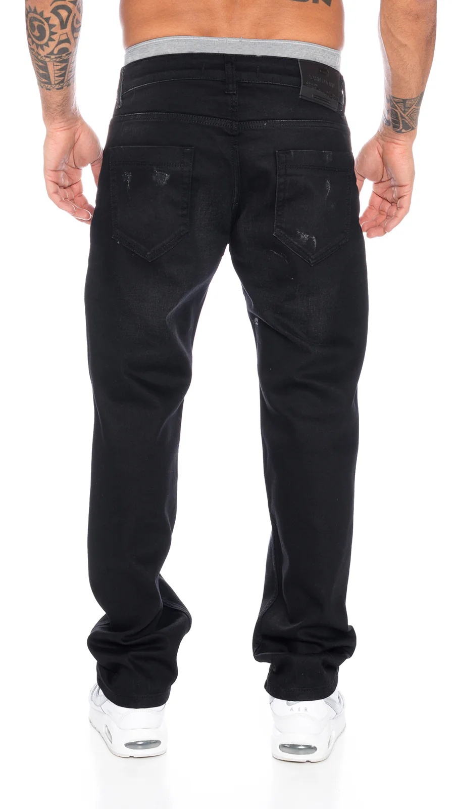 Lorenzo Loren Herren Jeans Comfort Fit Schwarz LL-303 - Image 3