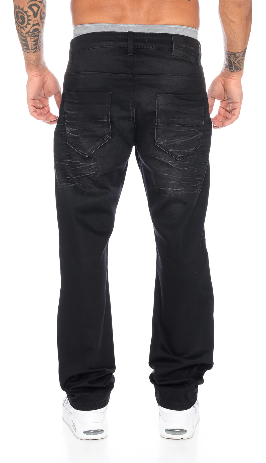 Lorenzo Loren Herren Jeans Comfort Fit Schwarz LL-304 - Image 3