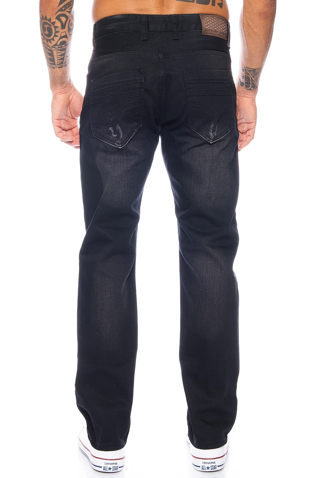 Lorenzo Loren Herren Jeans Comfort Fit Schwarz LL-322 - Image 3
