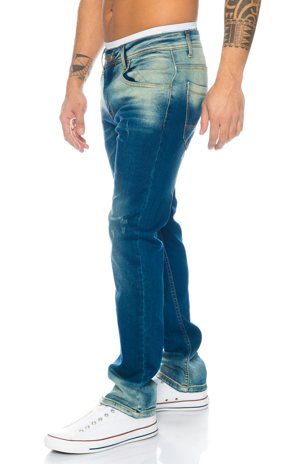 Lorenzo Loren Herren Jeans Regular Fit Blau LL-311 - Image 2