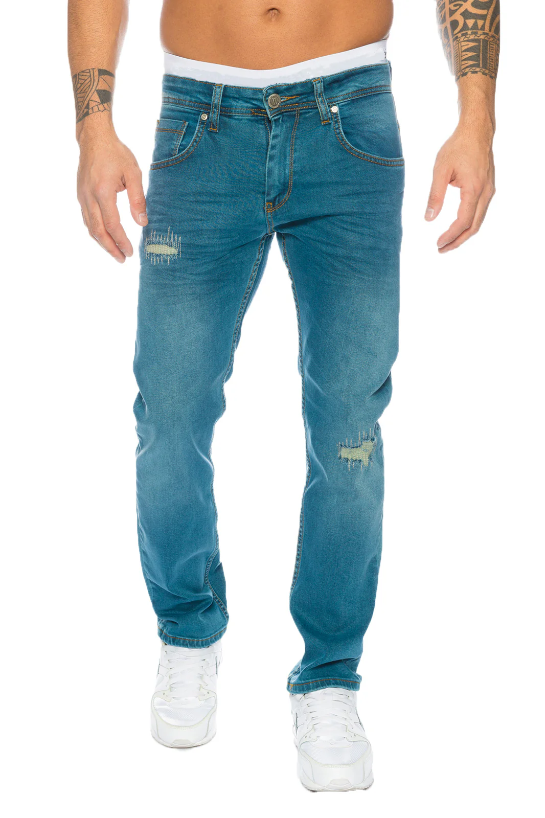 Lorenzo Loren Herren Jeans Regular Fit Blau LL-315
