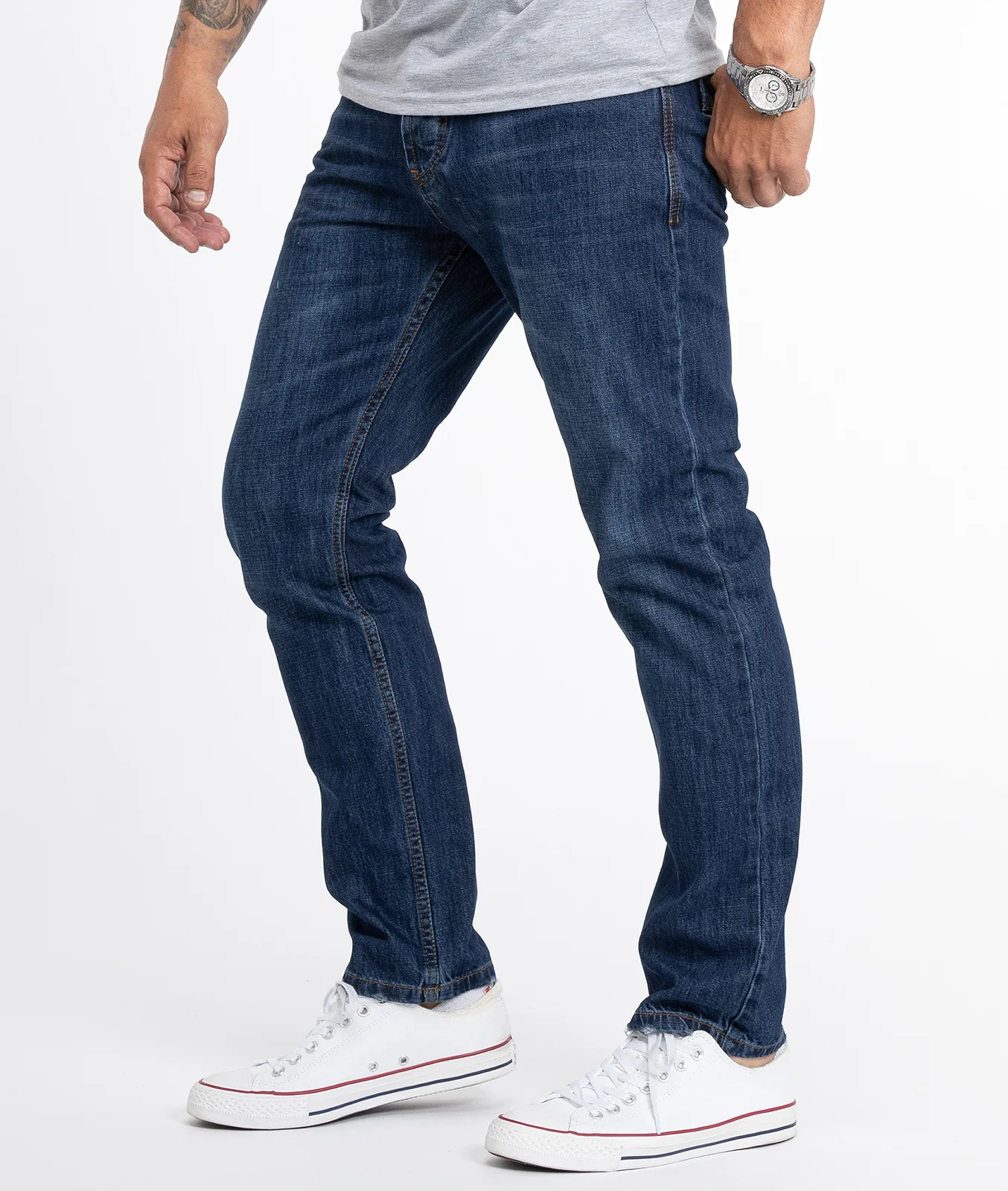 Lorenzo Loren Herren Jeans Regular Fit Blau LL-324 - Image 2