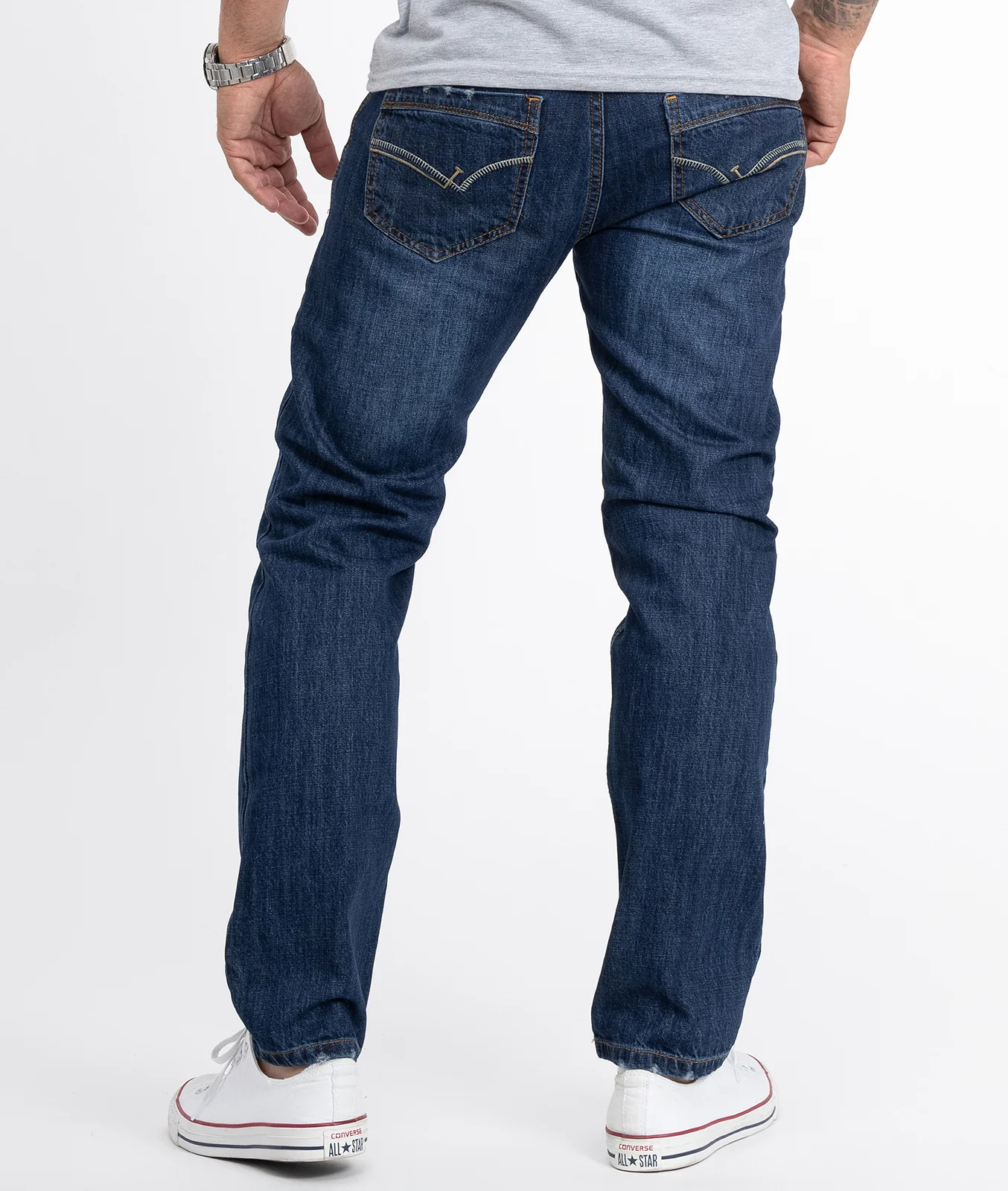 Lorenzo Loren Herren Jeans Regular Fit Blau LL-324 - Image 3