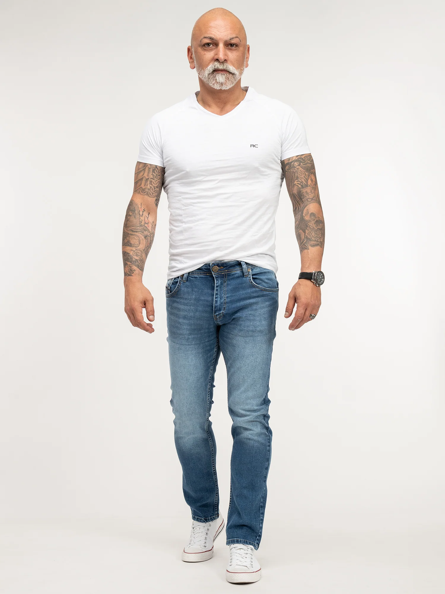 Lorenzo Loren Herren Jeans Regular Fit Blau LL-4002 - Image 4