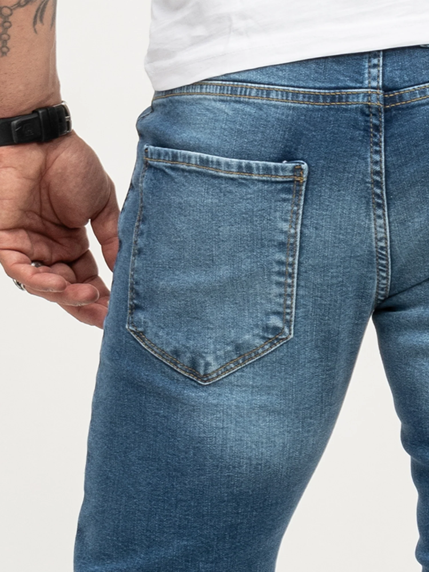 Lorenzo Loren Herren Jeans Regular Fit Blau LL-4002 - Image 5