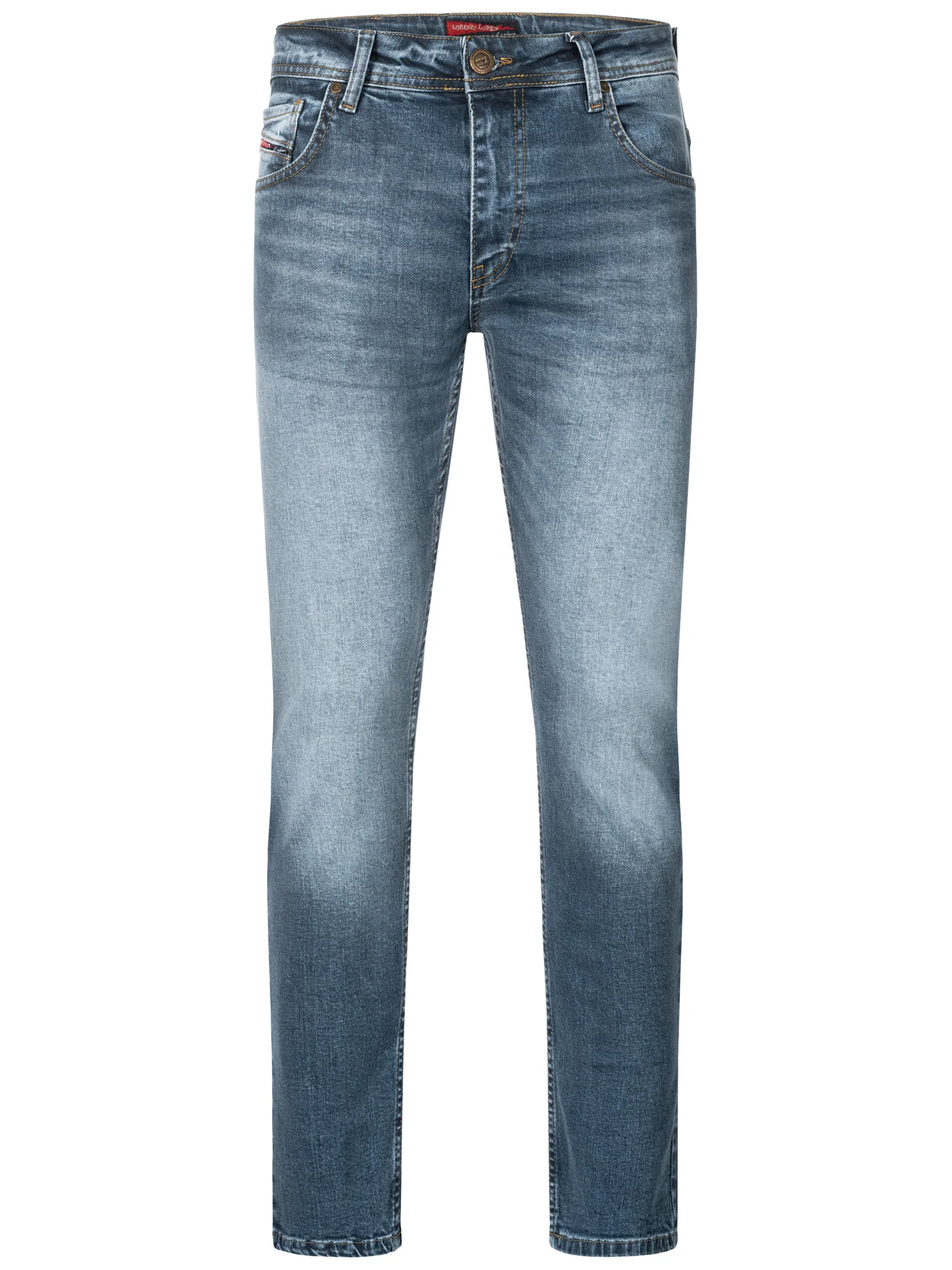 Lorenzo Loren Herren Jeans Regular Fit Blau LL-4002 - Image 6