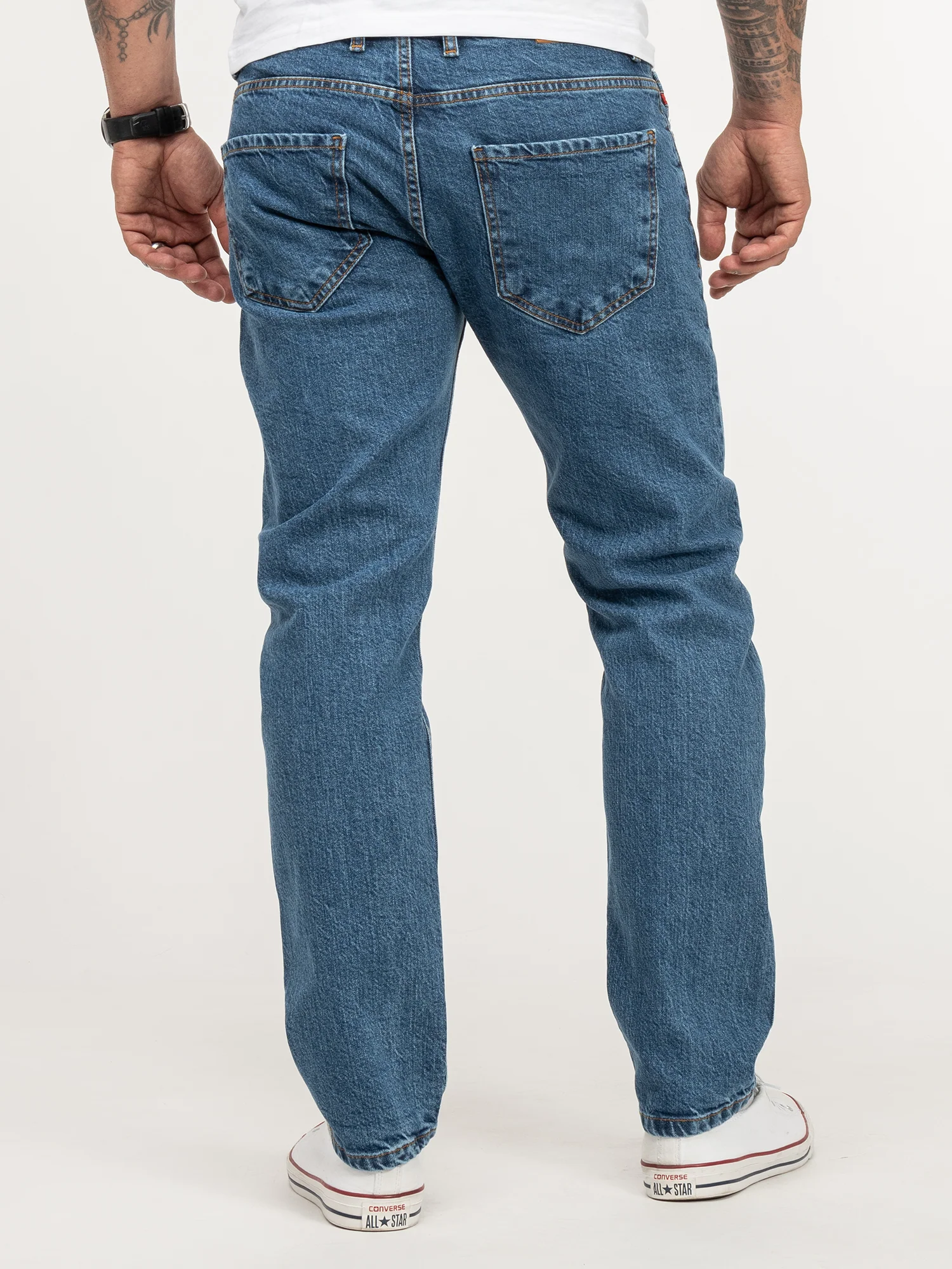 Lorenzo Loren Herren Jeans Regular Fit Blau LL-4003 - Image 3