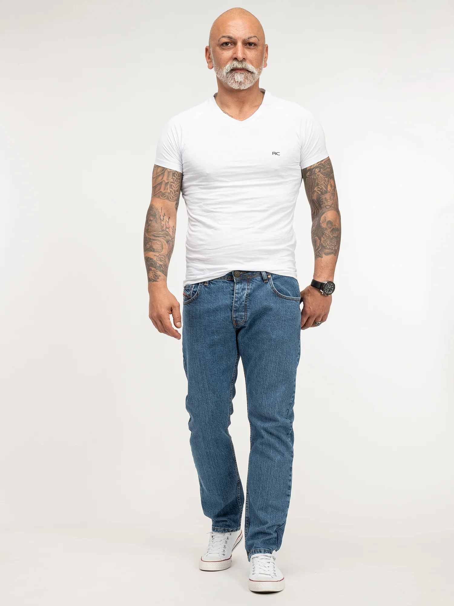 Lorenzo Loren Herren Jeans Regular Fit Blau LL-4003 - Image 4