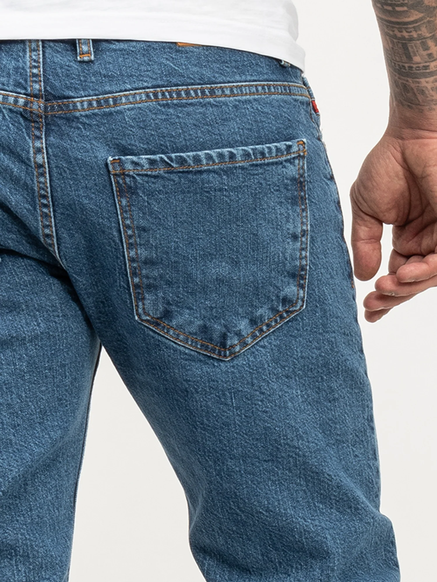Lorenzo Loren Herren Jeans Regular Fit Blau LL-4003 - Image 5