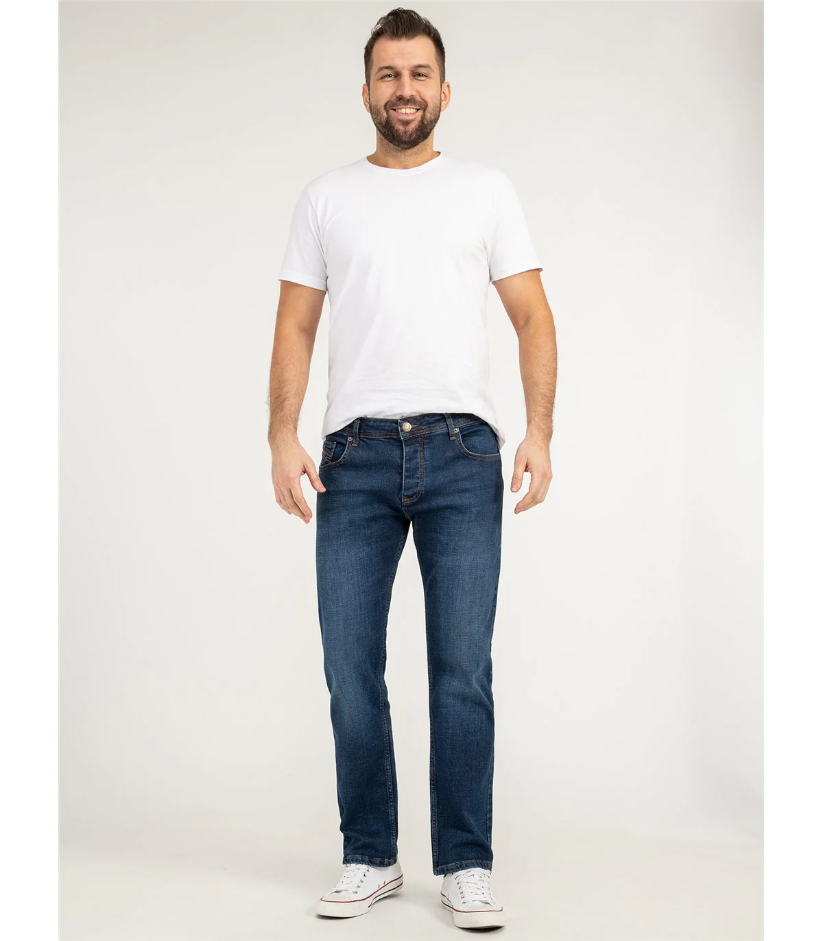 Lorenzo Loren Herren Jeans Regular Fit Blau LL-4008 - Image 4