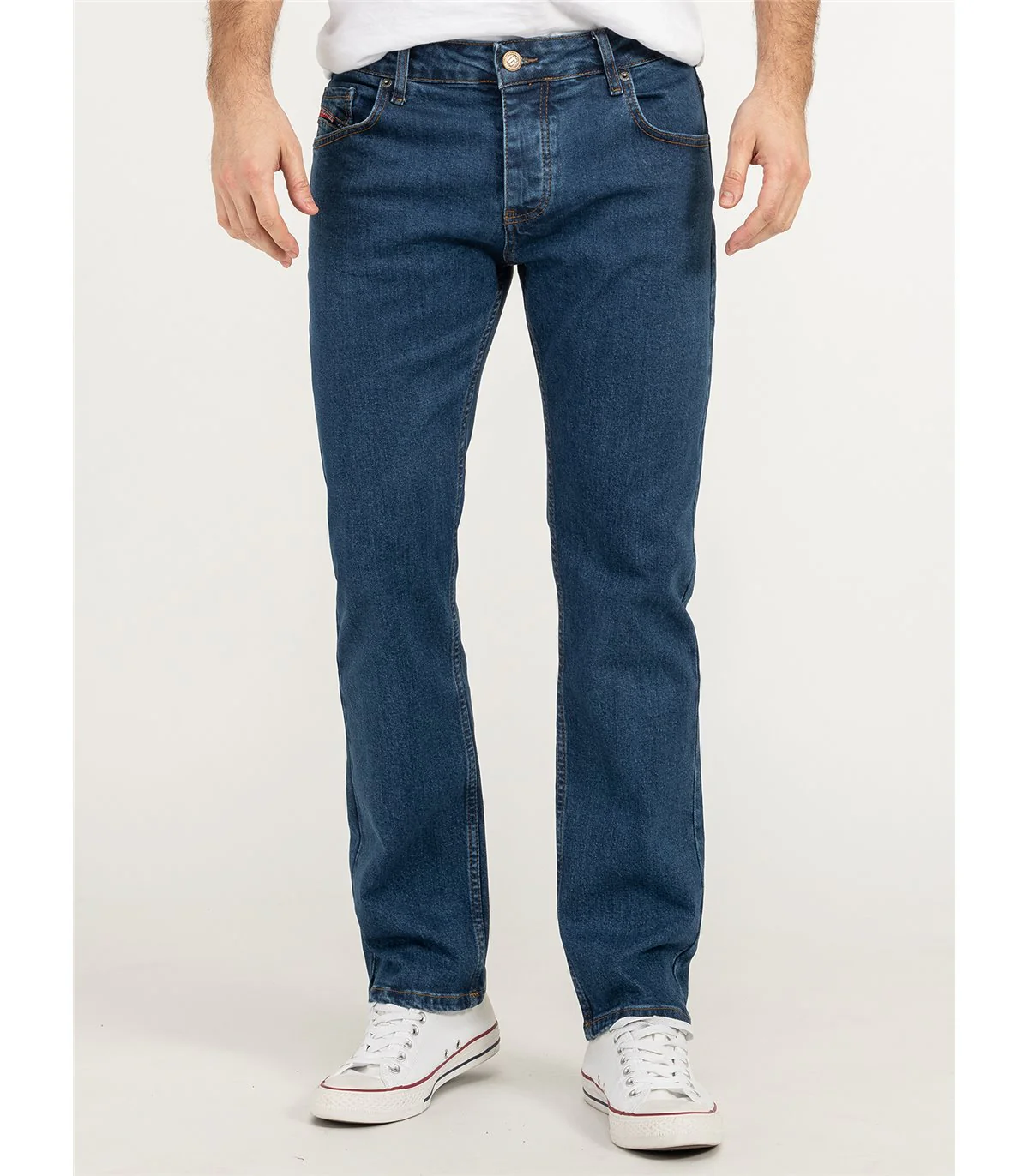 Lorenzo Loren Herren Jeans Regular Fit Blau LL-4009