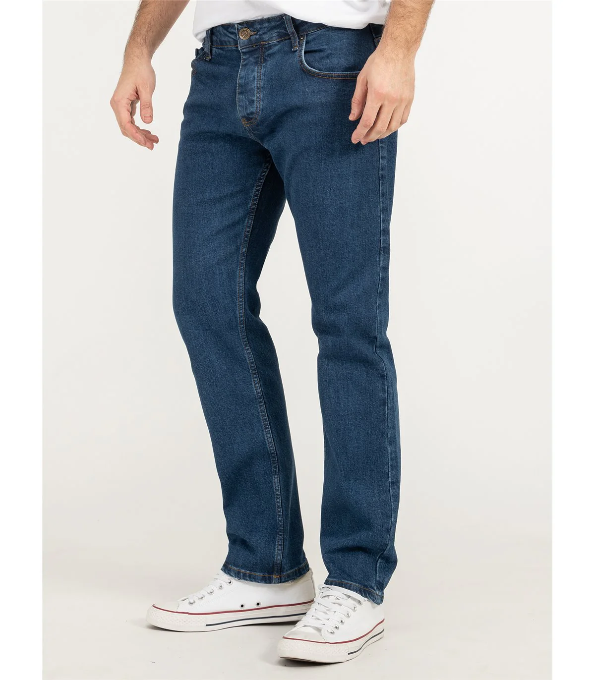 Lorenzo Loren Herren Jeans Regular Fit Blau LL-4009 - Image 2