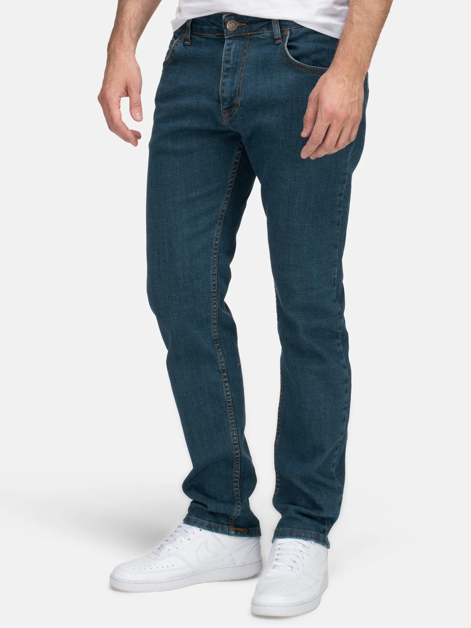 Lorenzo Loren Herren Jeans Regular Fit Blau LL-4015 - Image 2