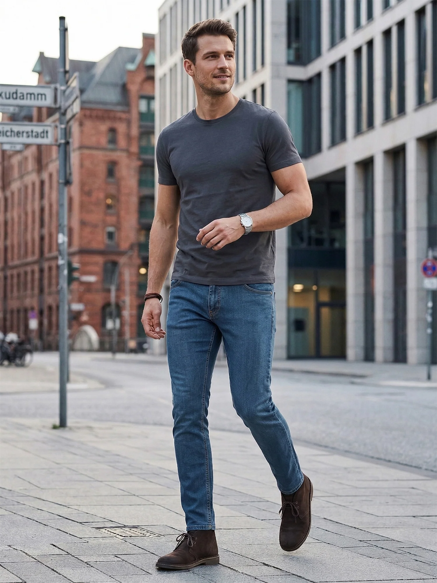 Lorenzo Loren Herren Jeans Regular Fit Blau LL-4015 - Image 7