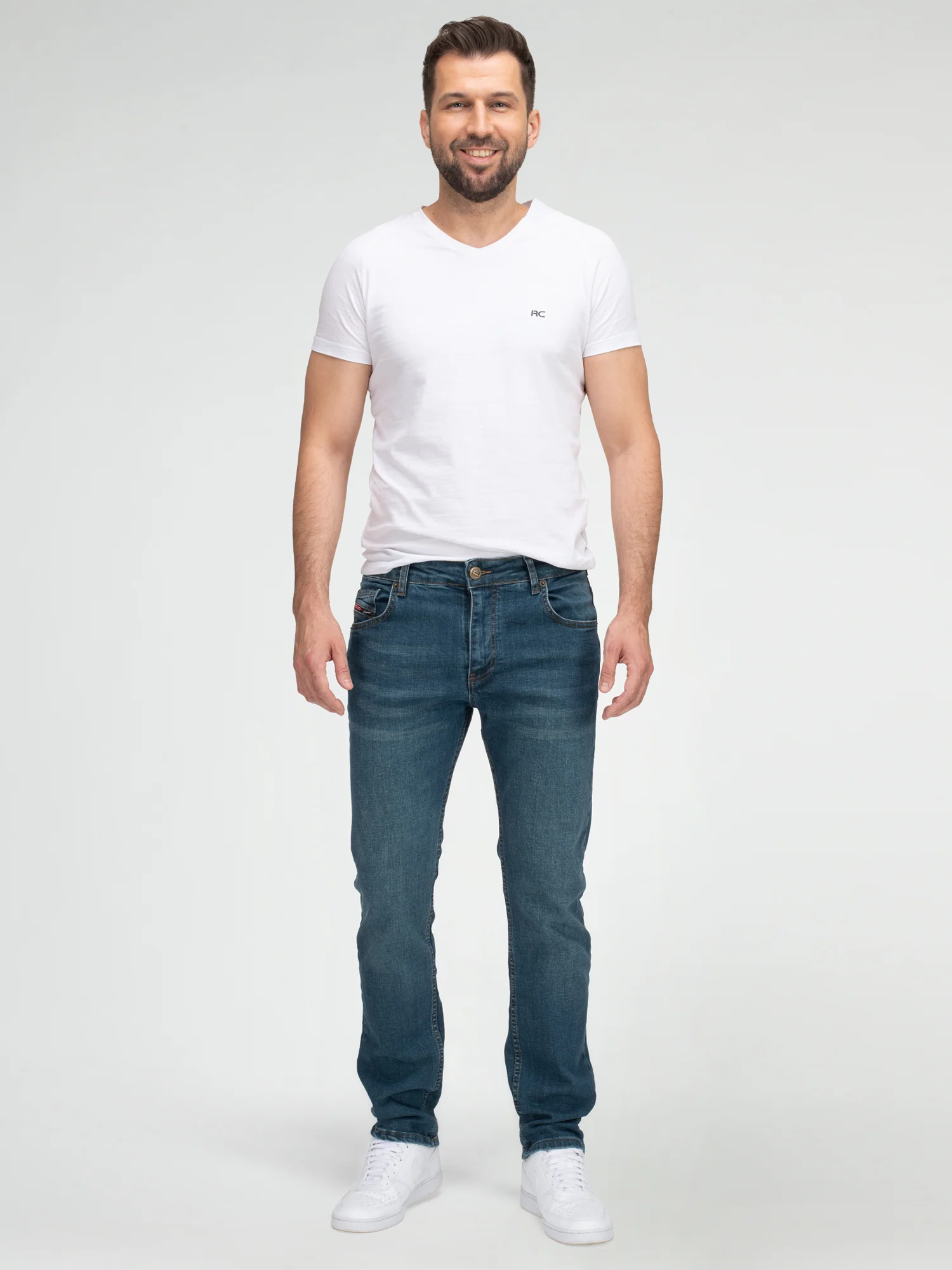 Lorenzo Loren Herren Jeans Regular Fit Blau LL-4016 - Image 4