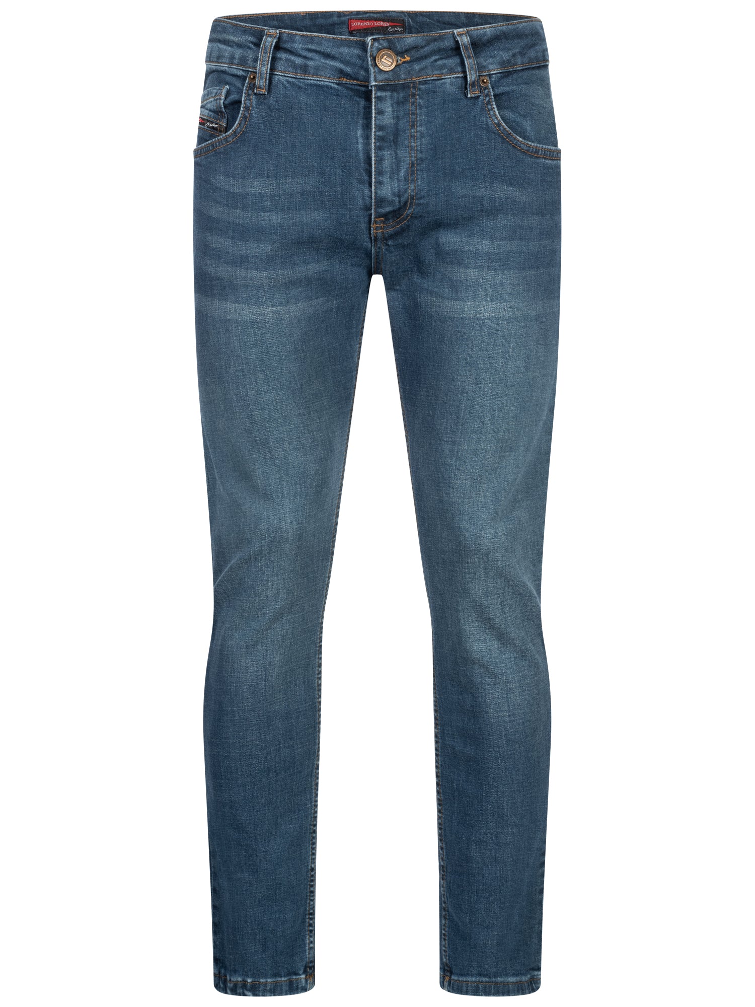 Lorenzo Loren Herren Jeans Regular Fit Blau LL-4016 - Image 5