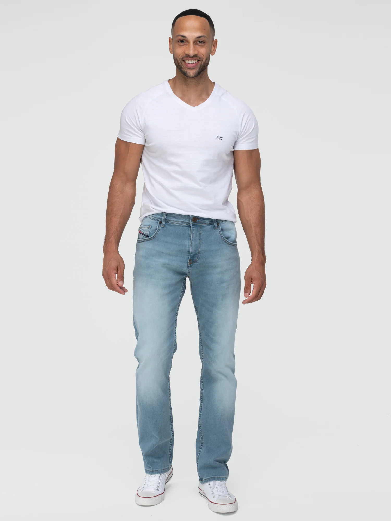 Lorenzo Loren Herren Jeans Regular Fit Blau LL-4017 - Image 4