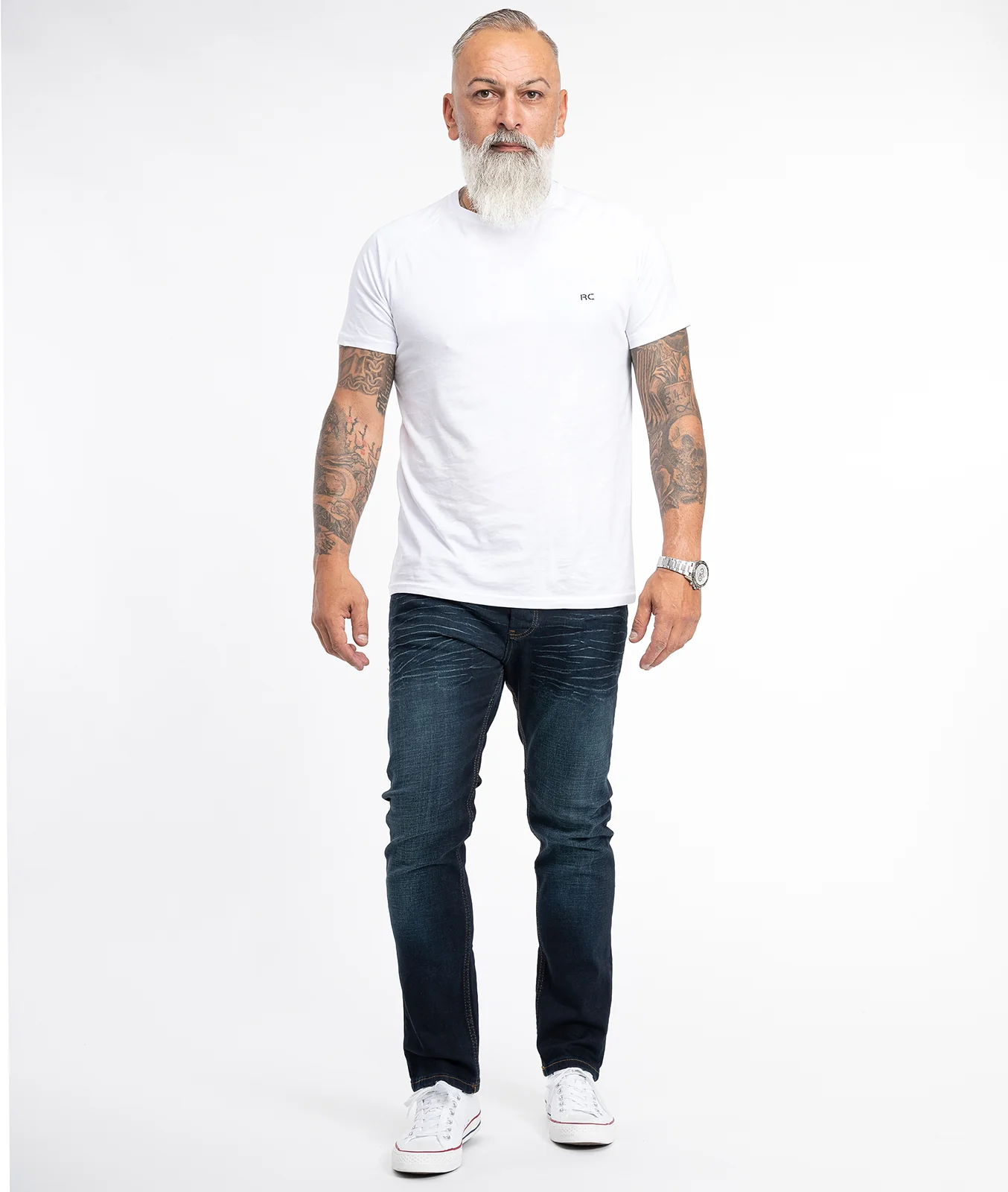 Lorenzo Loren Herren Jeans Regular Fit Dunkelblau LL-316 - Image 4