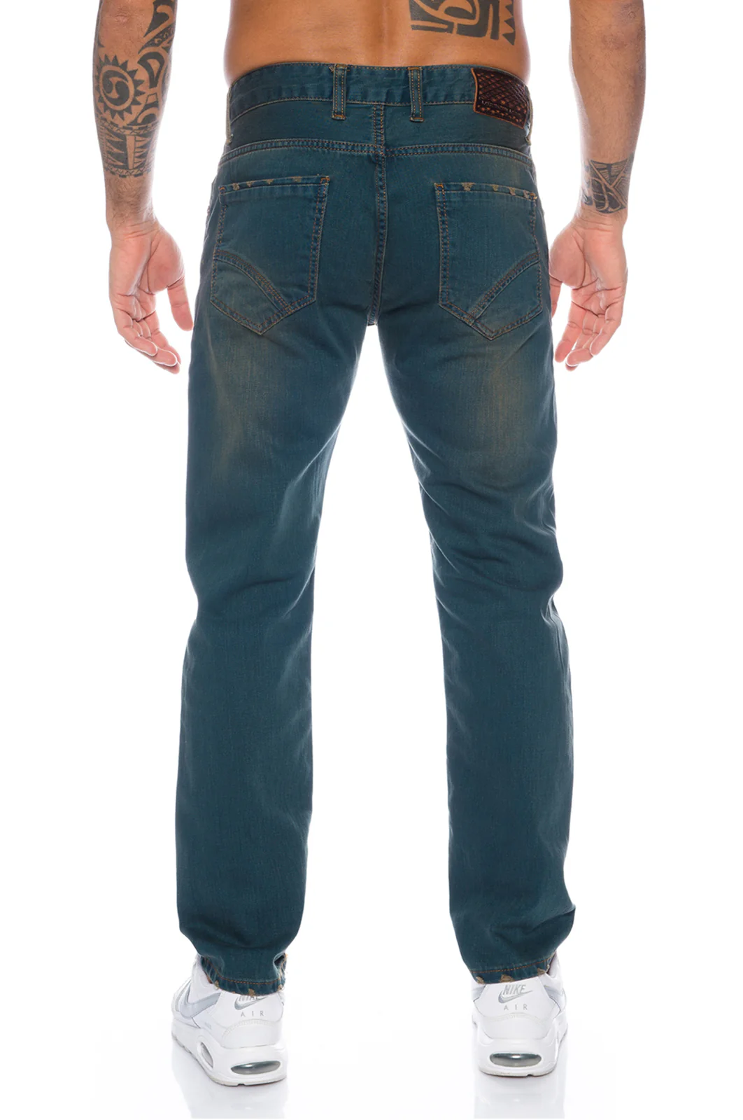 Lorenzo Loren Herren Jeans Regular Fit Dunkelblau LL-325 - Image 3
