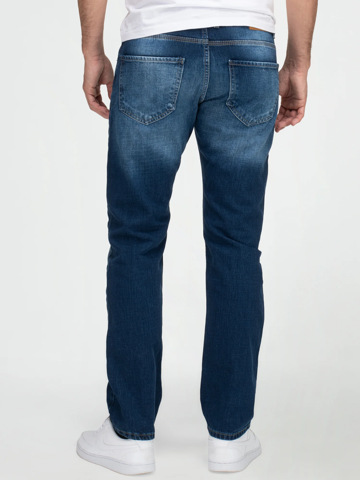 Lorenzo Loren Herren Jeans Regular Fit Dunkelblau LL-4012 - Image 3