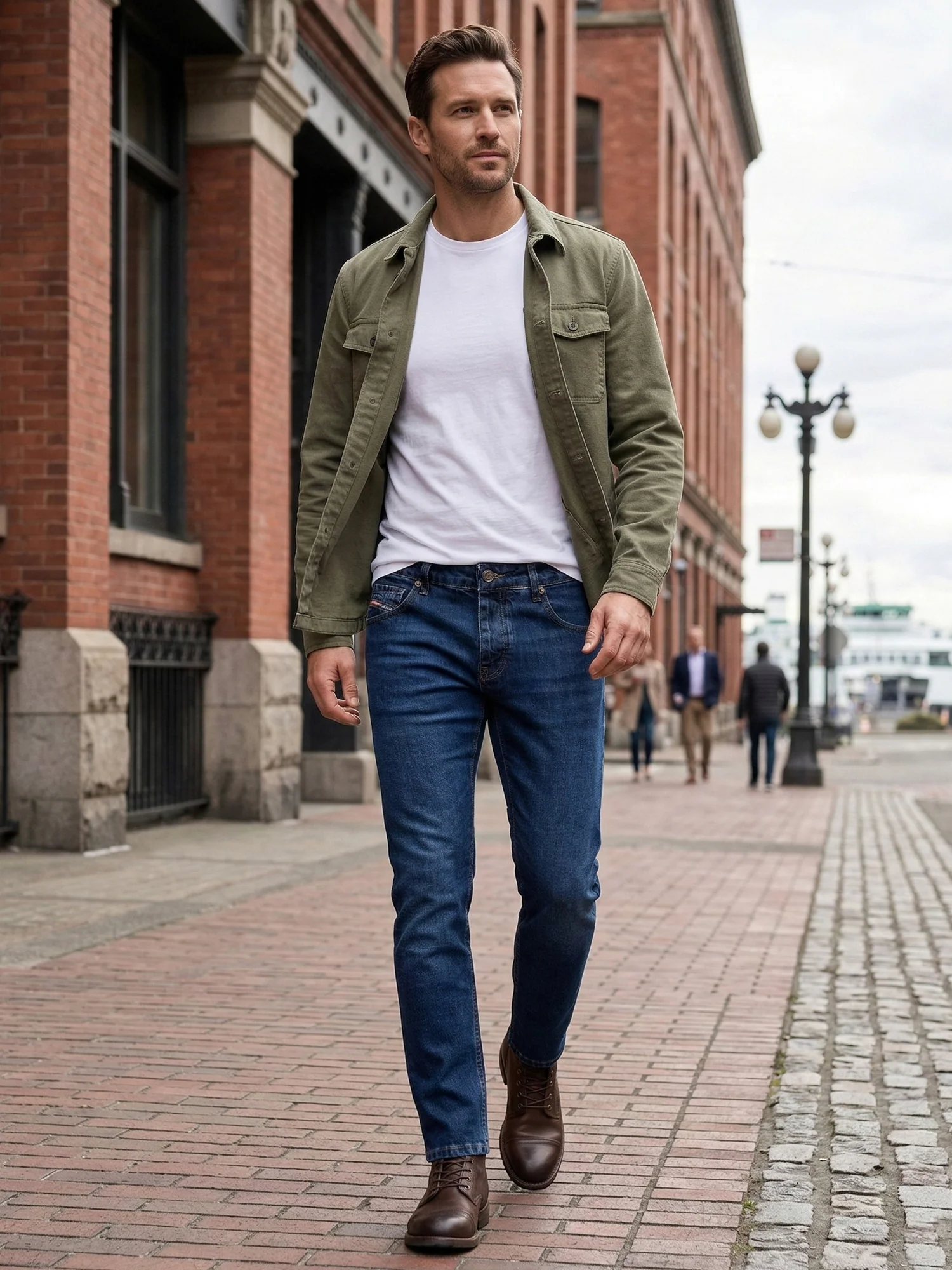 Lorenzo Loren Herren Jeans Regular Fit Dunkelblau LL-4013 - Image 7