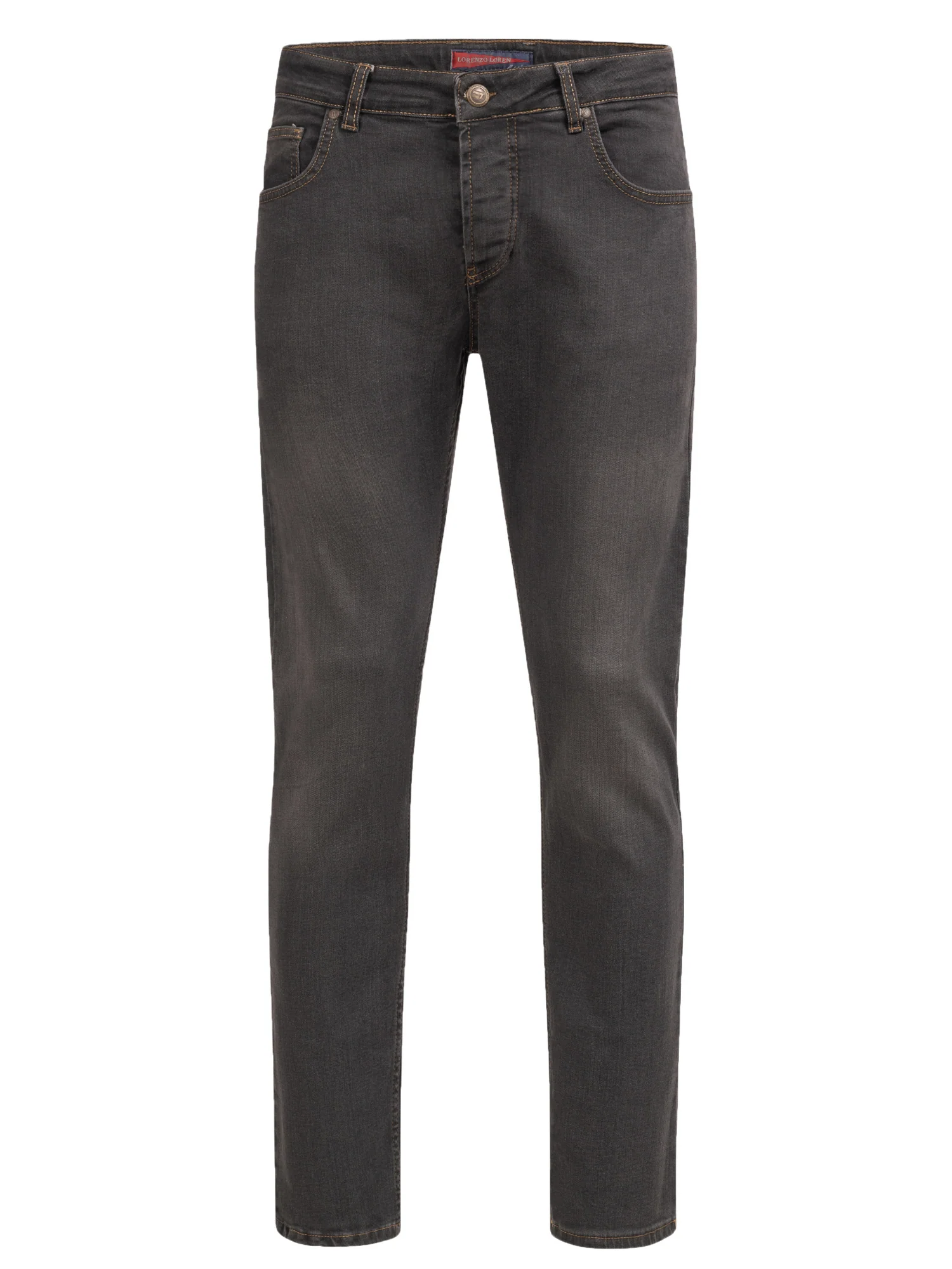 Lorenzo Loren Herren Jeans Regular Fit Dunkelgrau LL-326 - Image 5