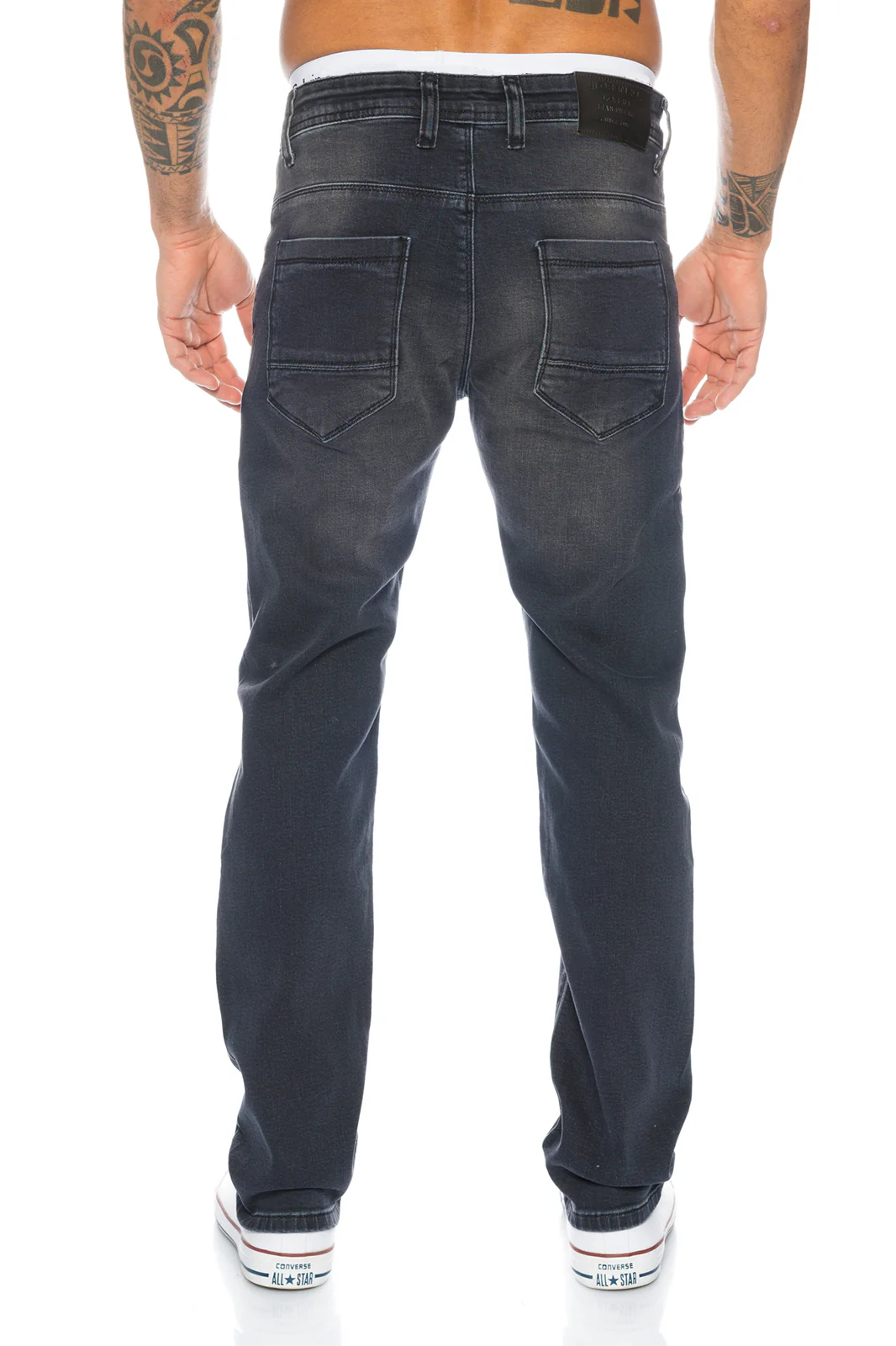 Lorenzo Loren Herren Jeans Regular Fit Dunkelgrau LL-399 - Image 3