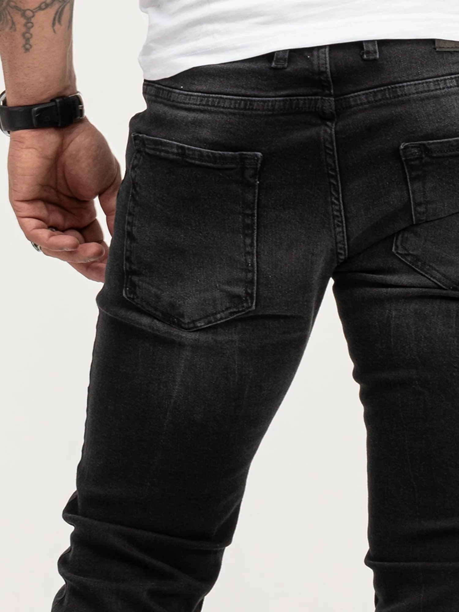 Lorenzo Loren Herren Jeans Regular Fit Dunkelgrau LL-4004 - Image 5
