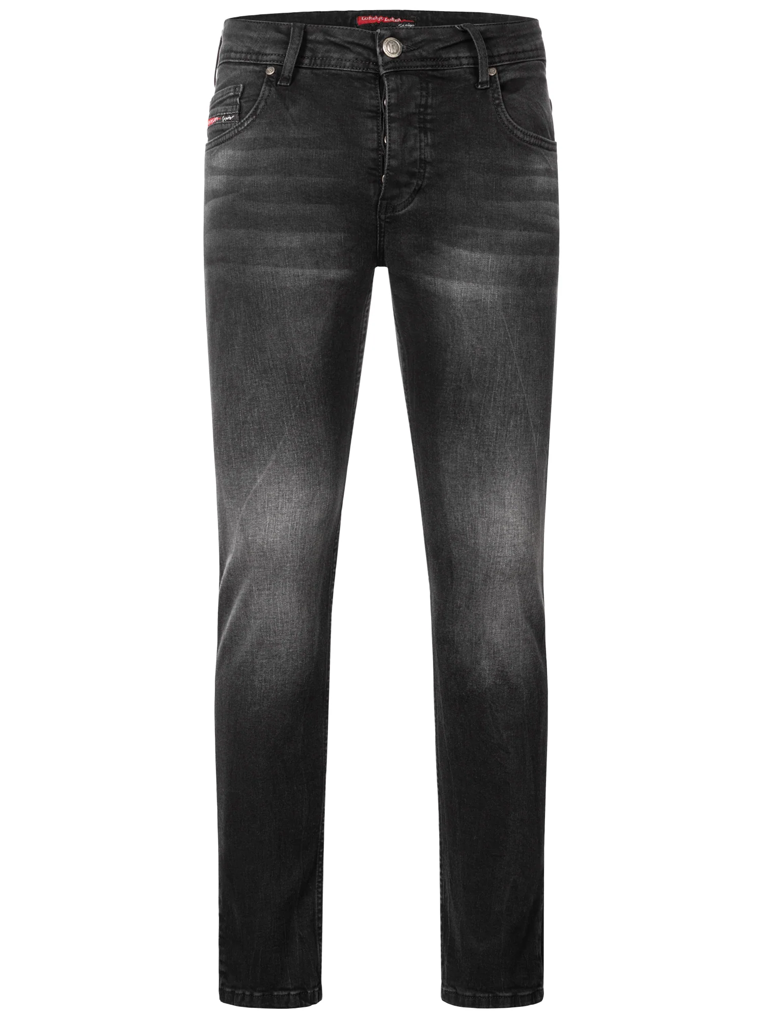 Lorenzo Loren Herren Jeans Regular Fit Dunkelgrau LL-4004 - Image 6