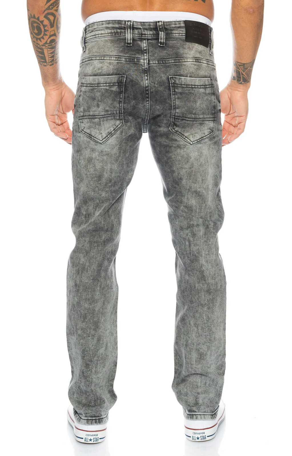 Lorenzo Loren Herren Jeans Regular Fit Grau LL-312 - Image 3