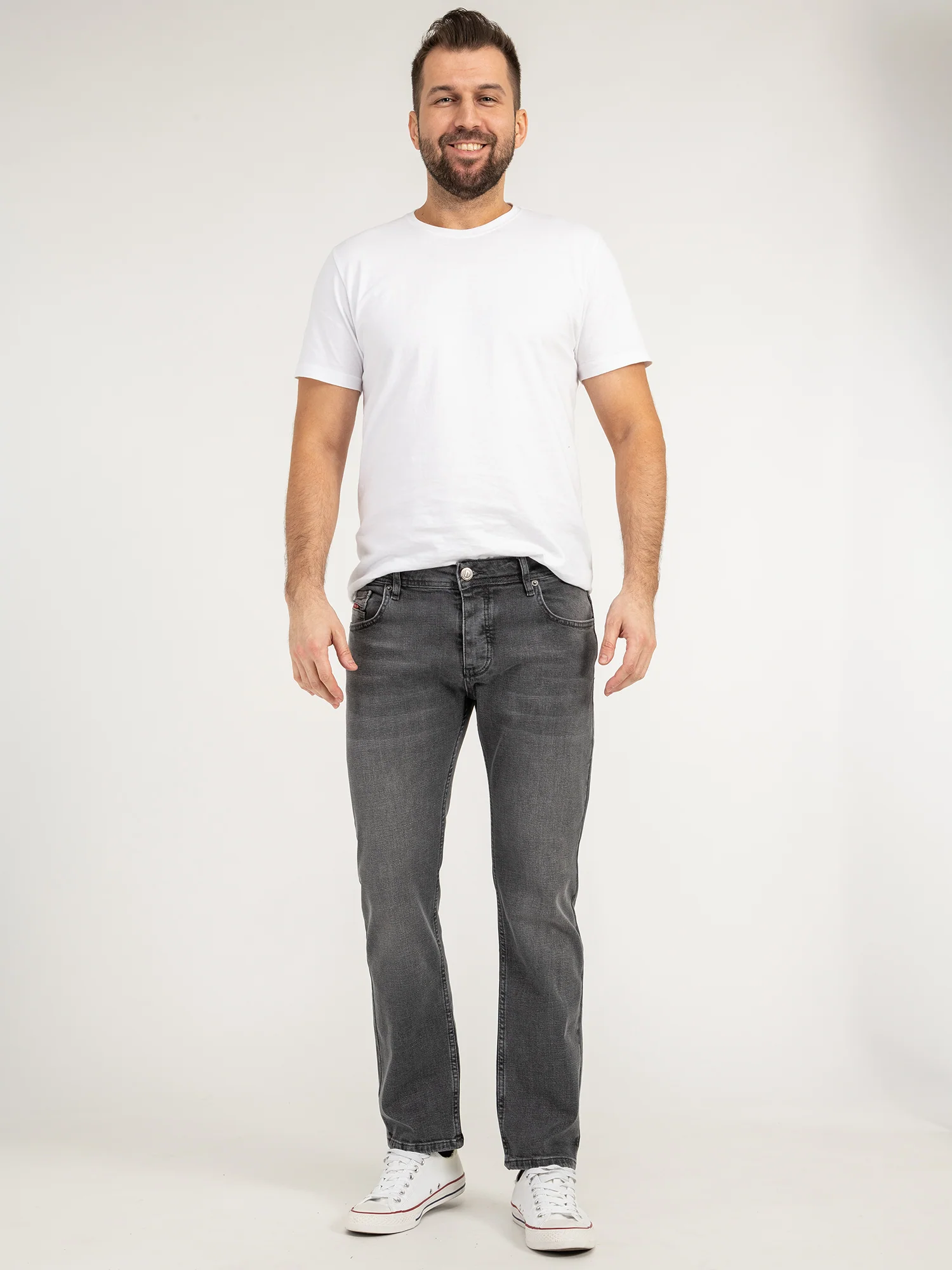 Lorenzo Loren Herren Jeans Regular Fit Grau LL-4010 - Image 5