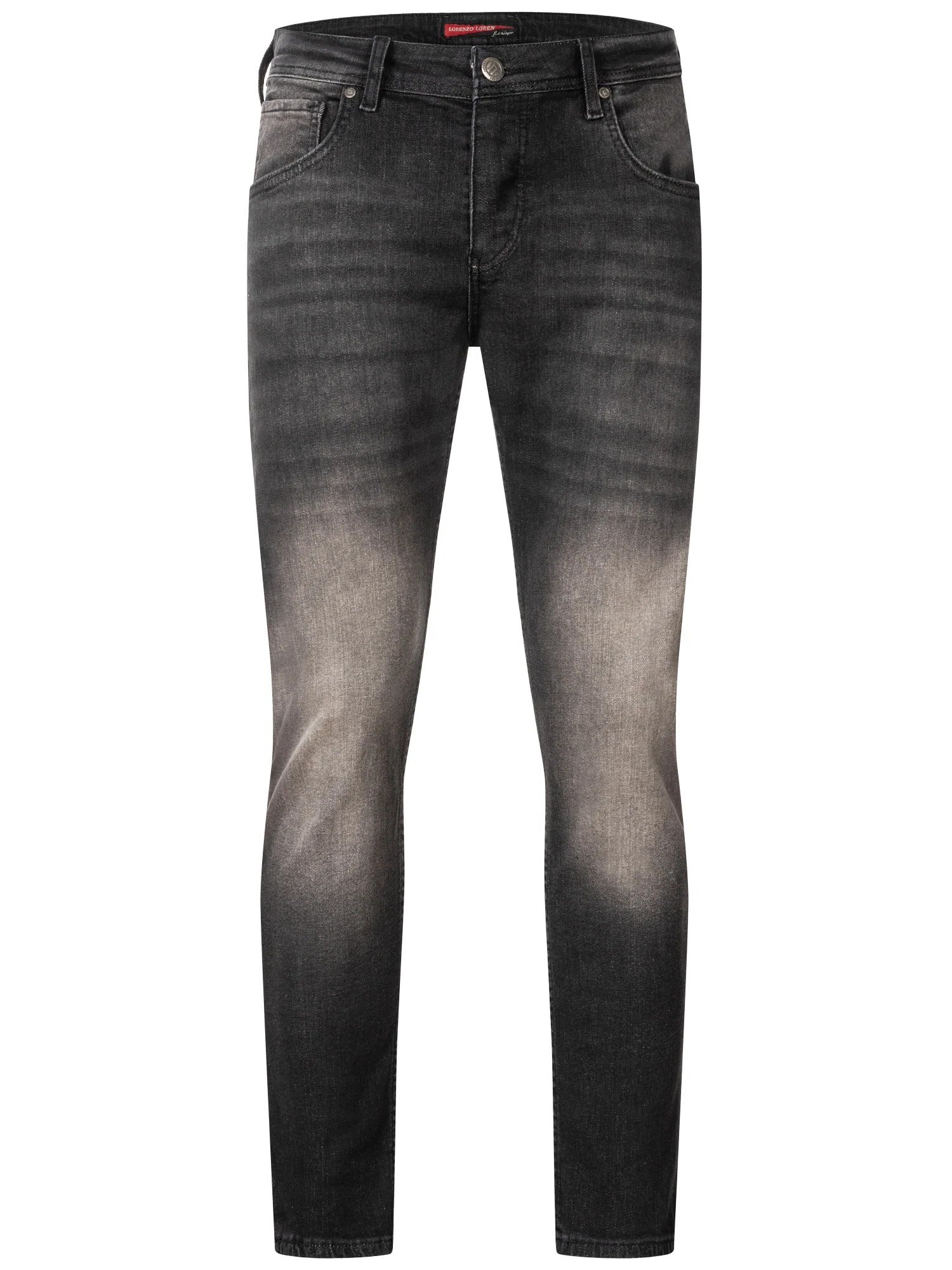 Lorenzo Loren Herren Jeans Regular Fit Schwarz LL-4005 - Image 6