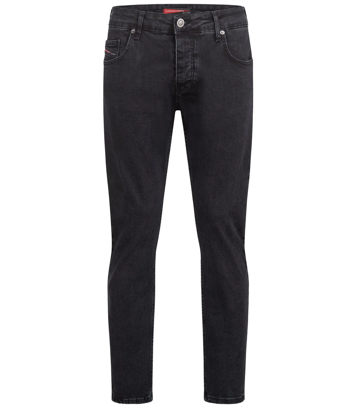 Lorenzo Loren Herren Jeans Regular Fit Schwarz LL-4007 - Image 5