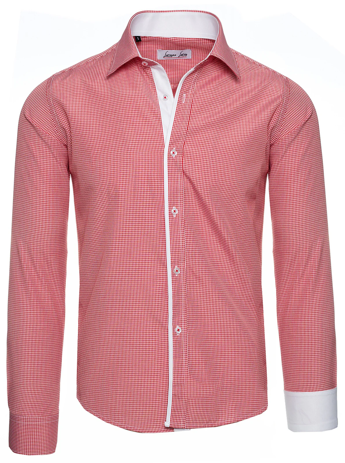 Lorenzo Loren Herren Kariertes Hemd Slim Fit LL-203