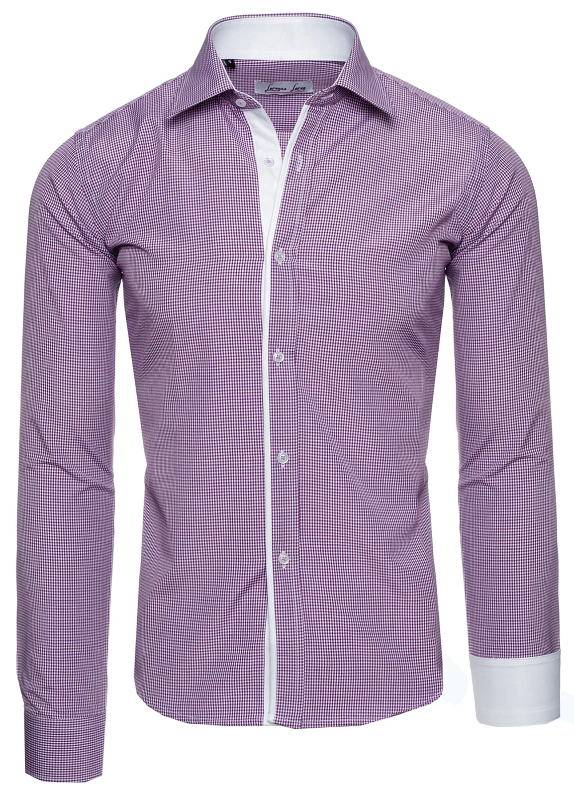 Lorenzo Loren Herren Kariertes Hemd Slim Fit LL-203 - Image 11