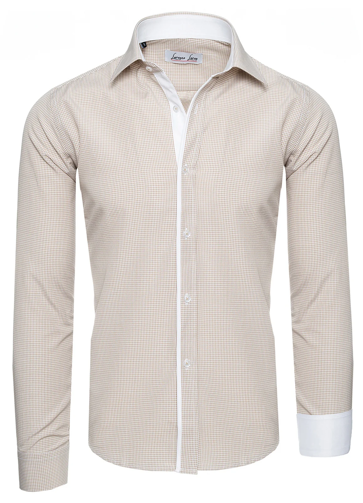 Lorenzo Loren Herren Kariertes Hemd Slim Fit LL-203 - Image 13