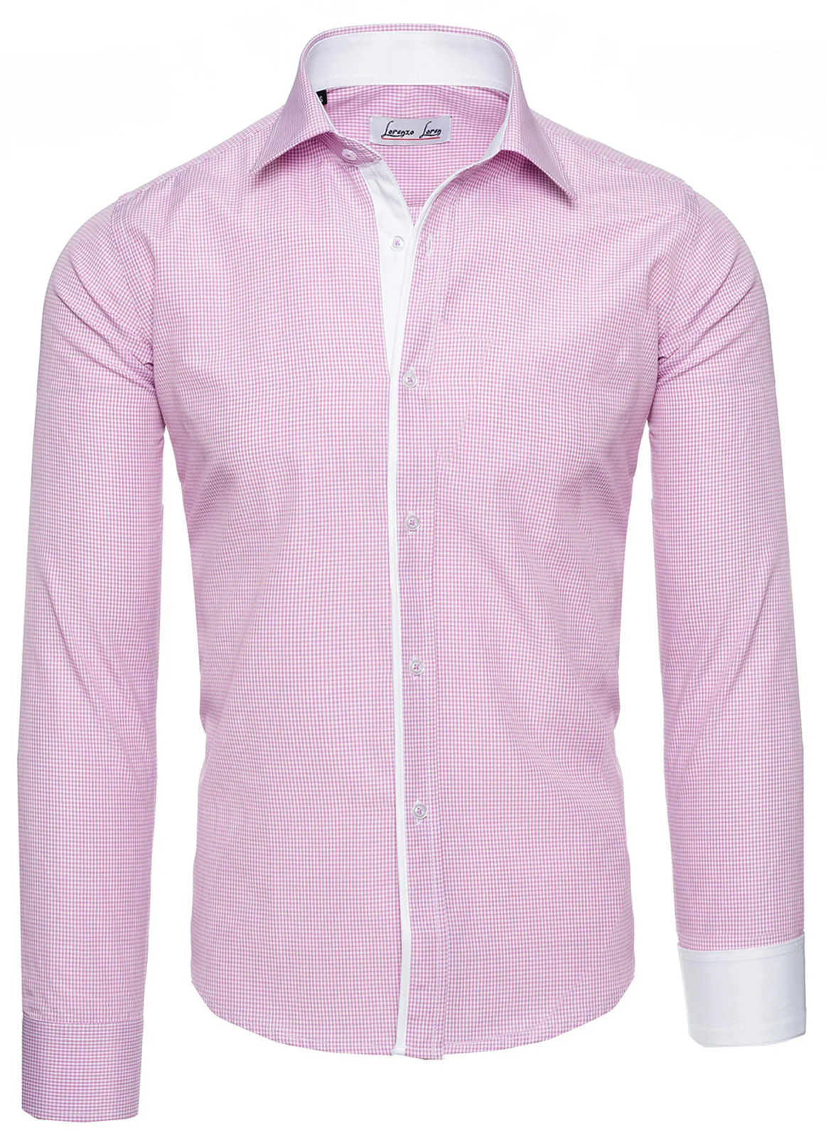 Lorenzo Loren Herren Kariertes Hemd Slim Fit LL-203 - Image 6