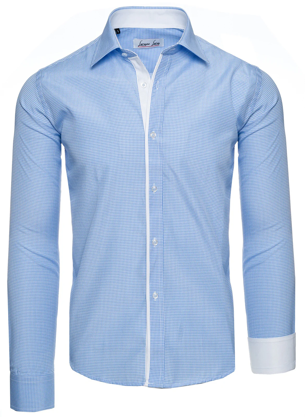 Lorenzo Loren Herren Kariertes Hemd Slim Fit LL-203 - Image 8