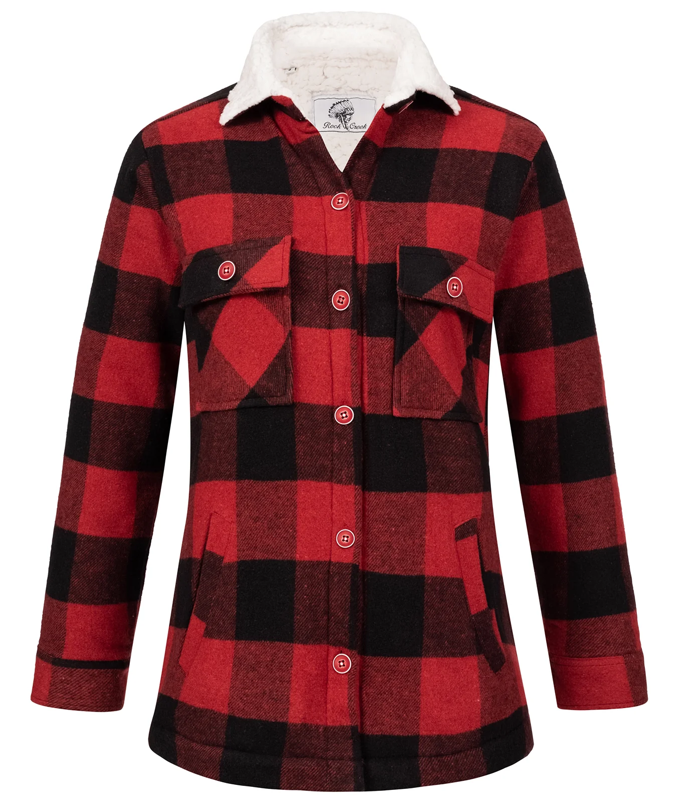 Rock Creek Damen Flanelljacke Teddyfellkragen D-469 - Image 10
