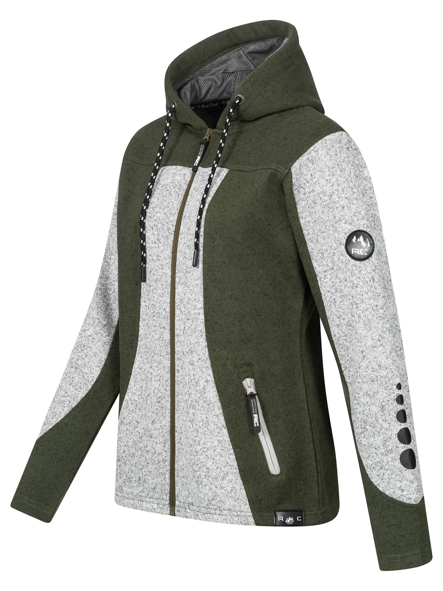 Rock Creek Damen Fleecejacke Melange Fleece D-504 - Image 2