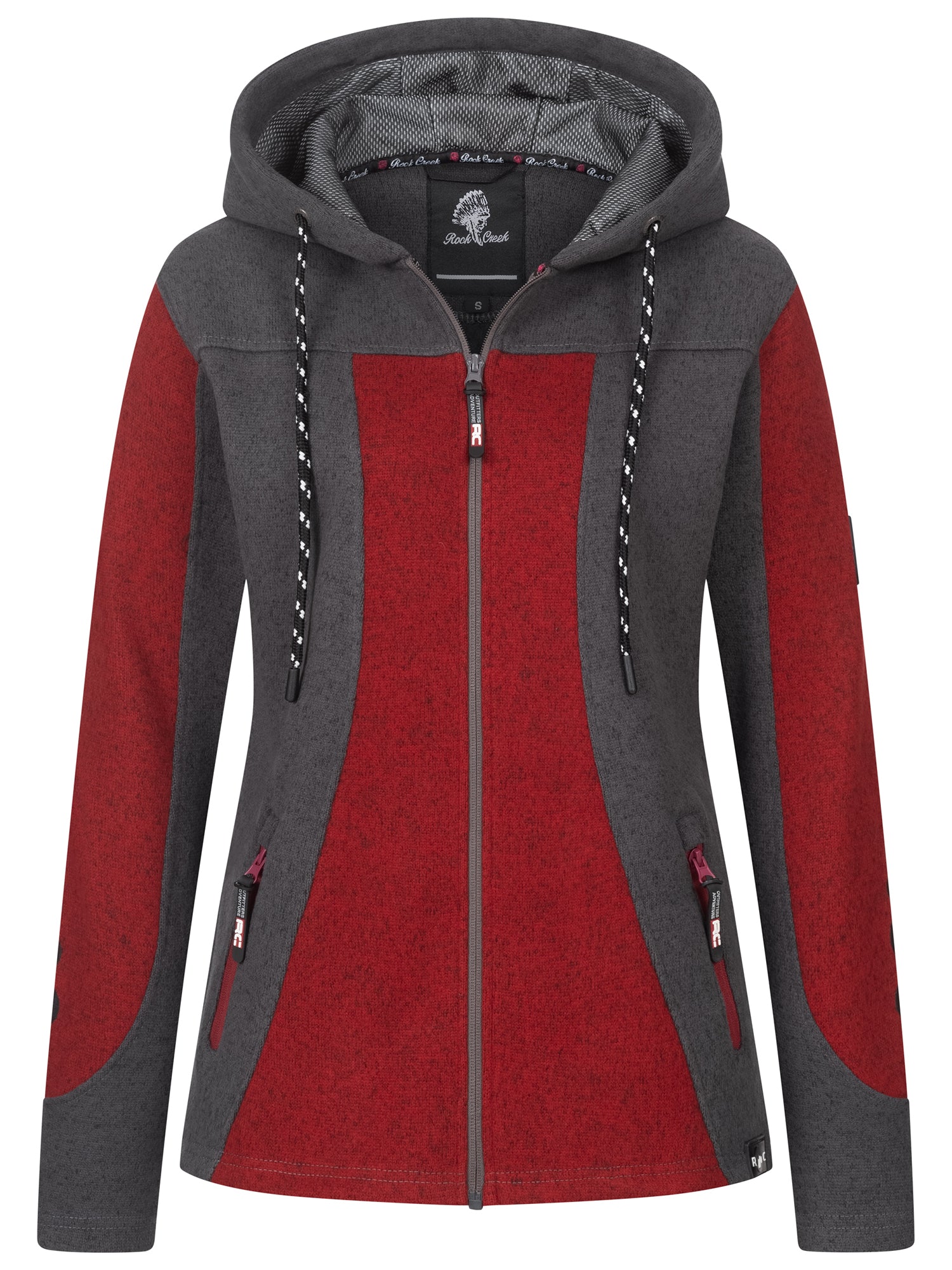 Rock Creek Damen Fleecejacke Melange Fleece D-504 - Image 4