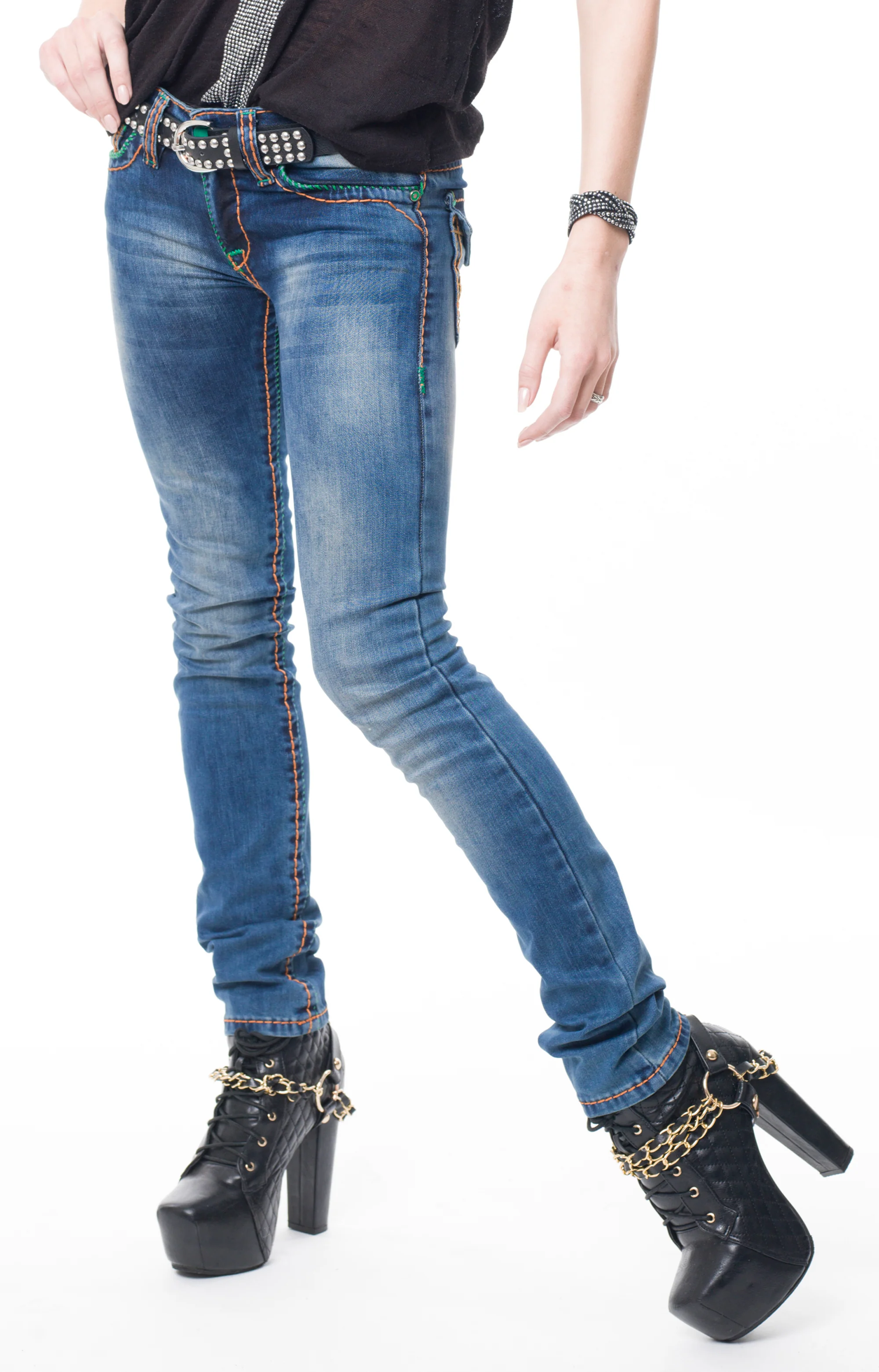 Rock Creek Damen Jeans Regular Fit Blau RC-2074 - Image 2