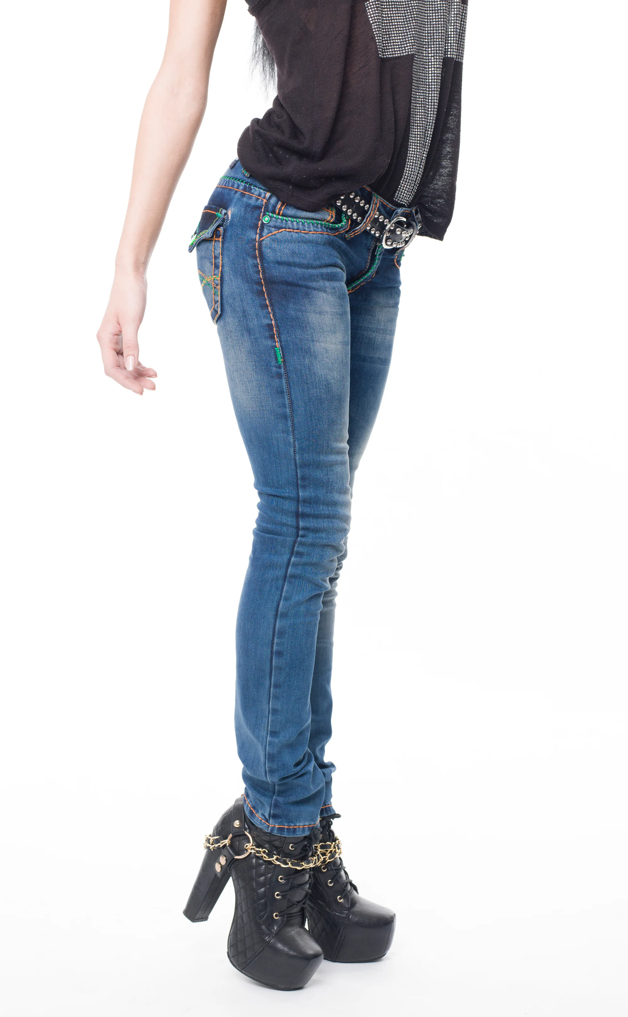 Rock Creek Damen Jeans Regular Fit Blau RC-2074 - Image 3