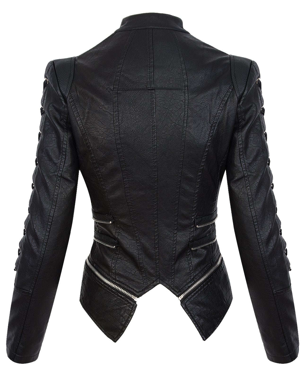 Rock Creek Damen Kunstlederjacke mit Wasserfallkragen D-365 - Image 9
