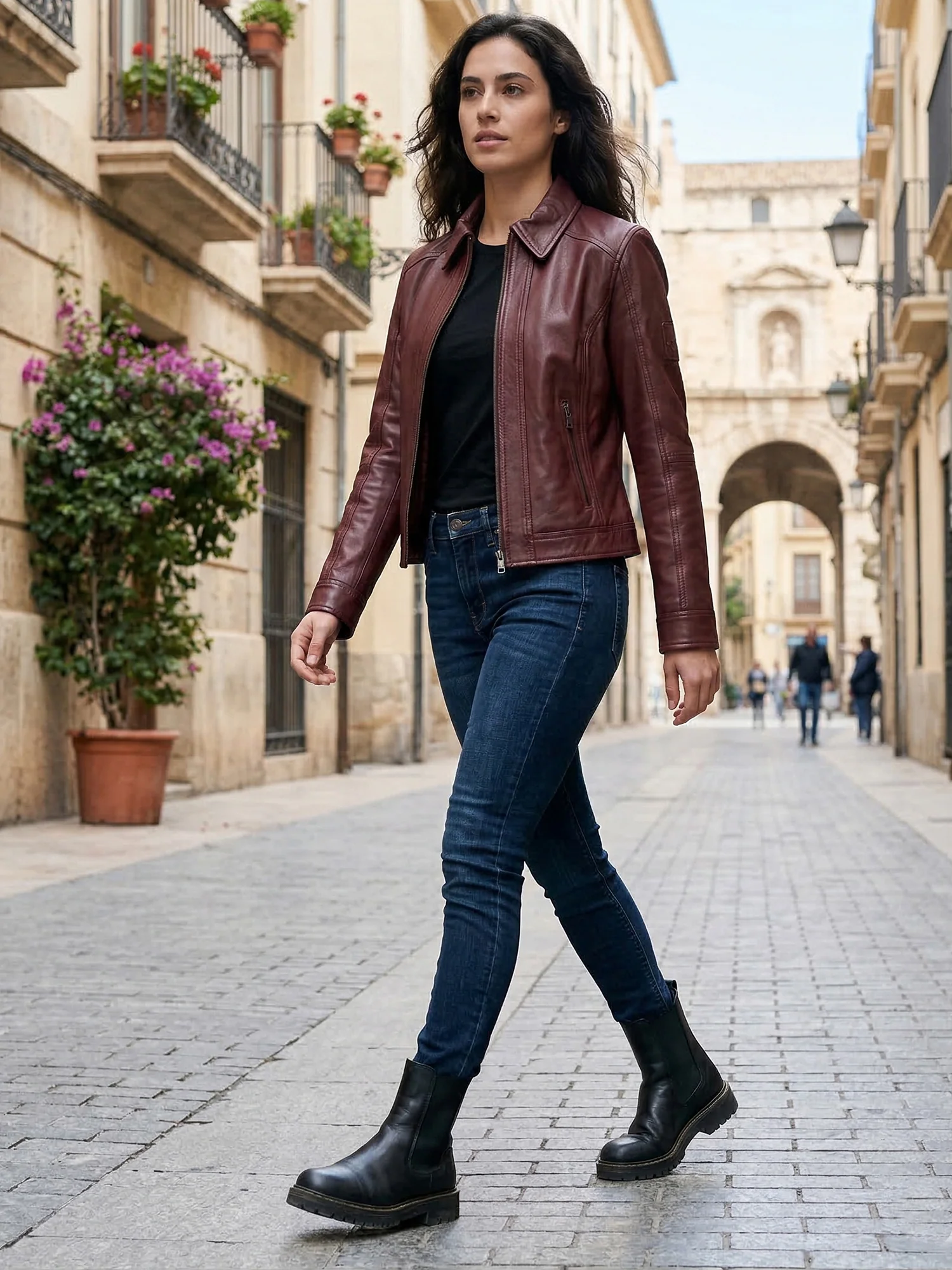 Rock Creek Damen Lederjacke D-487 - Image 12