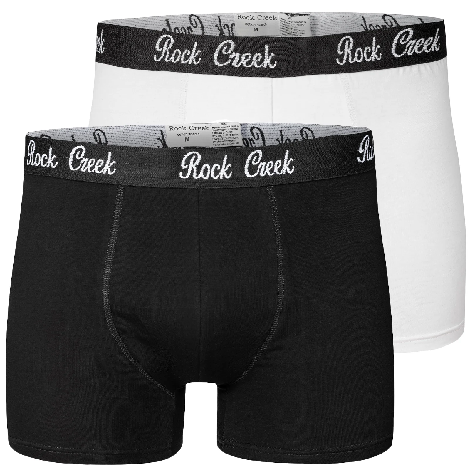 Rock Creek Herren Boxershorts Schwarz Weiss Set H-218 - Image 4